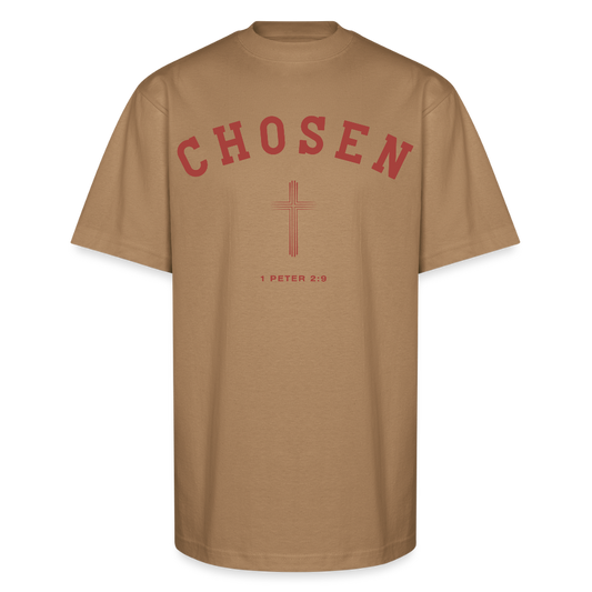 Chosen Christian Unisex Oversized Heavyweight Unisex T-Shirt - khaki