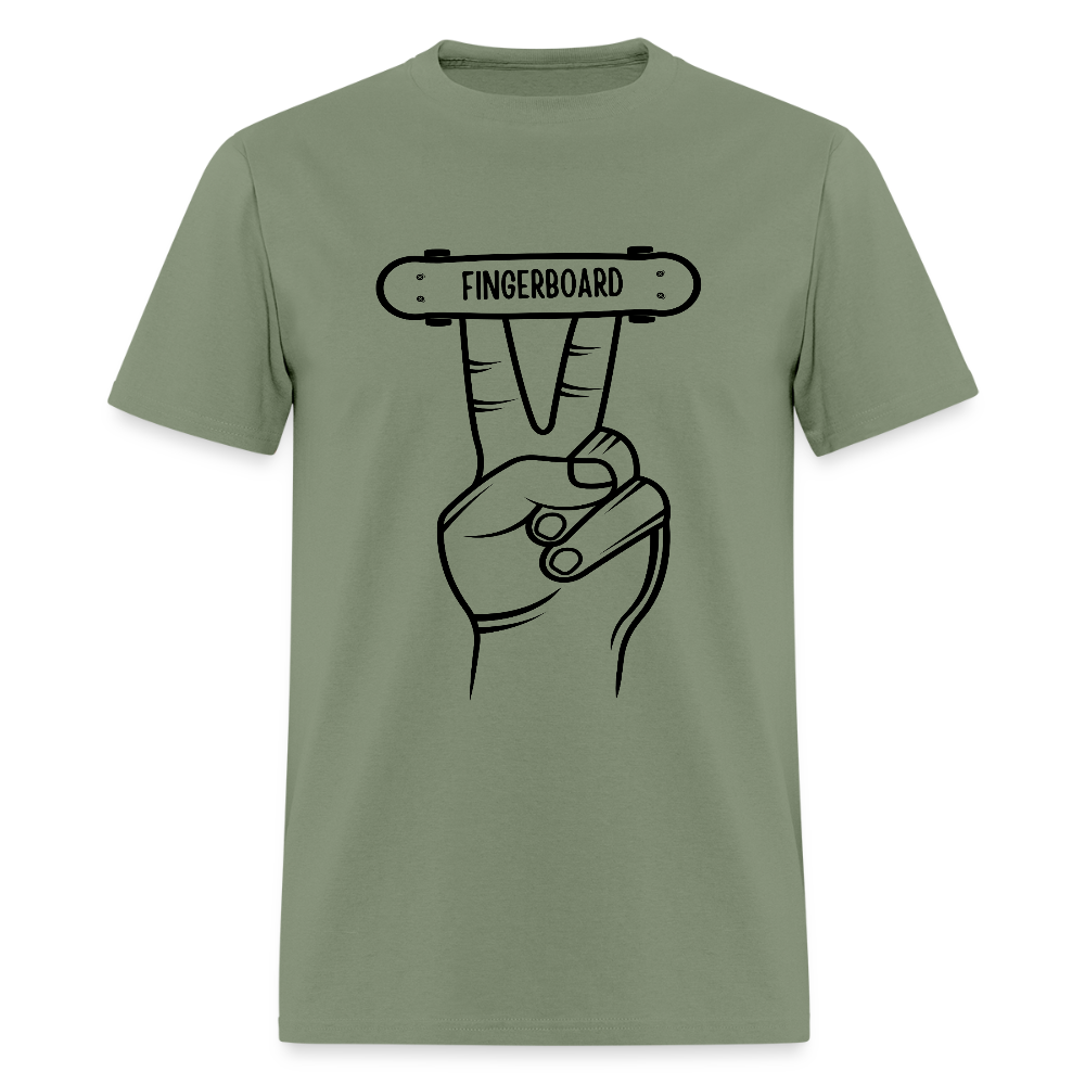 Fingerboard Funny Unisex T-Shirt - military green