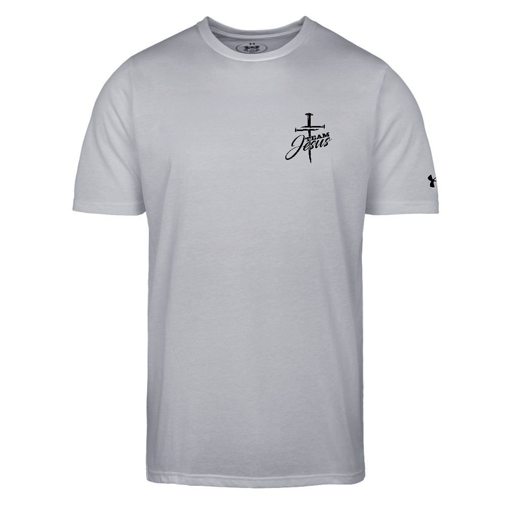 Team Jesus Spikes Authentic Under Armour Men's Athletic 2.0 Christian Workout T-Shirt - gray