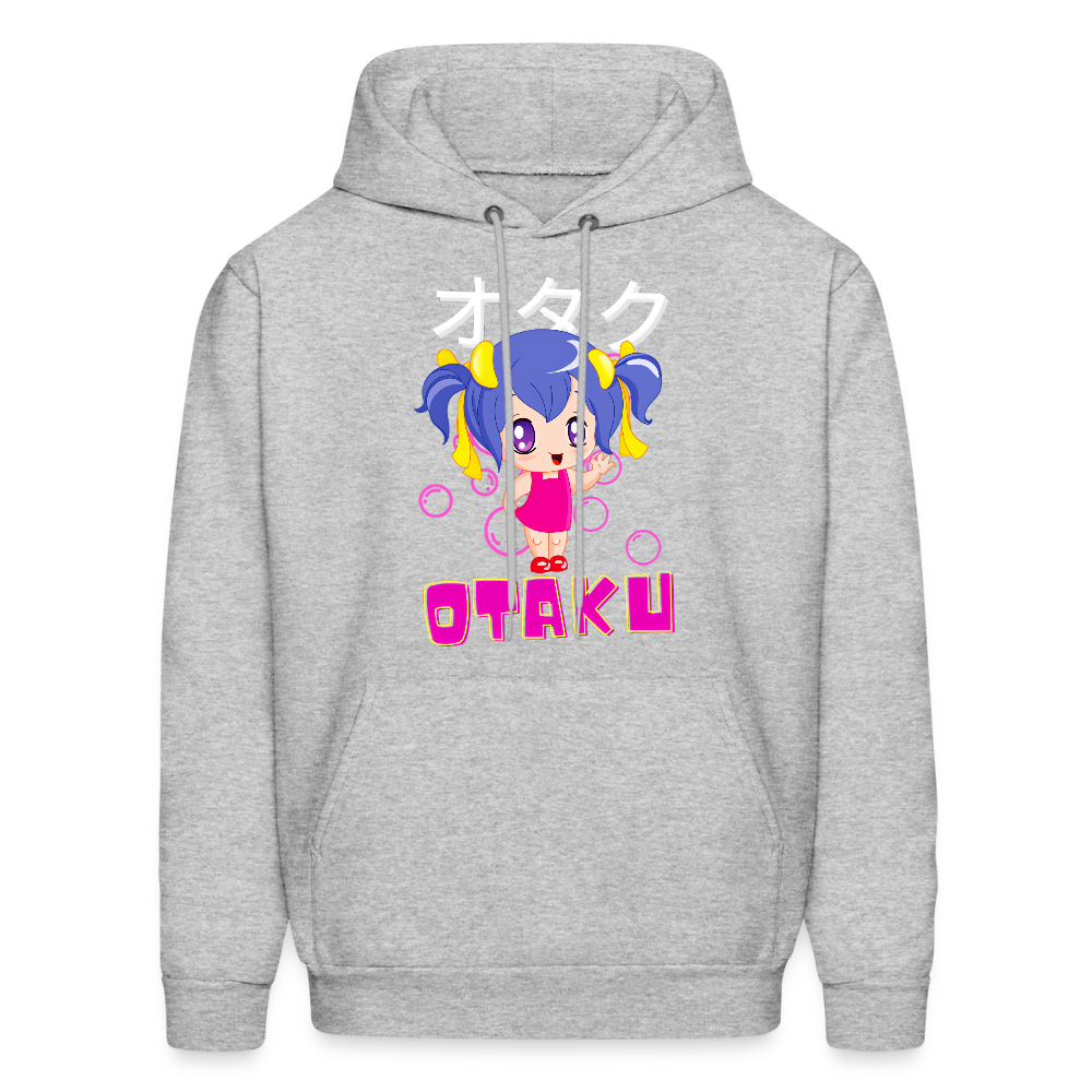 Otaku English Japanese Anime Fan Girl Premium Unisex Hoodie Sweatshirt - heather gray