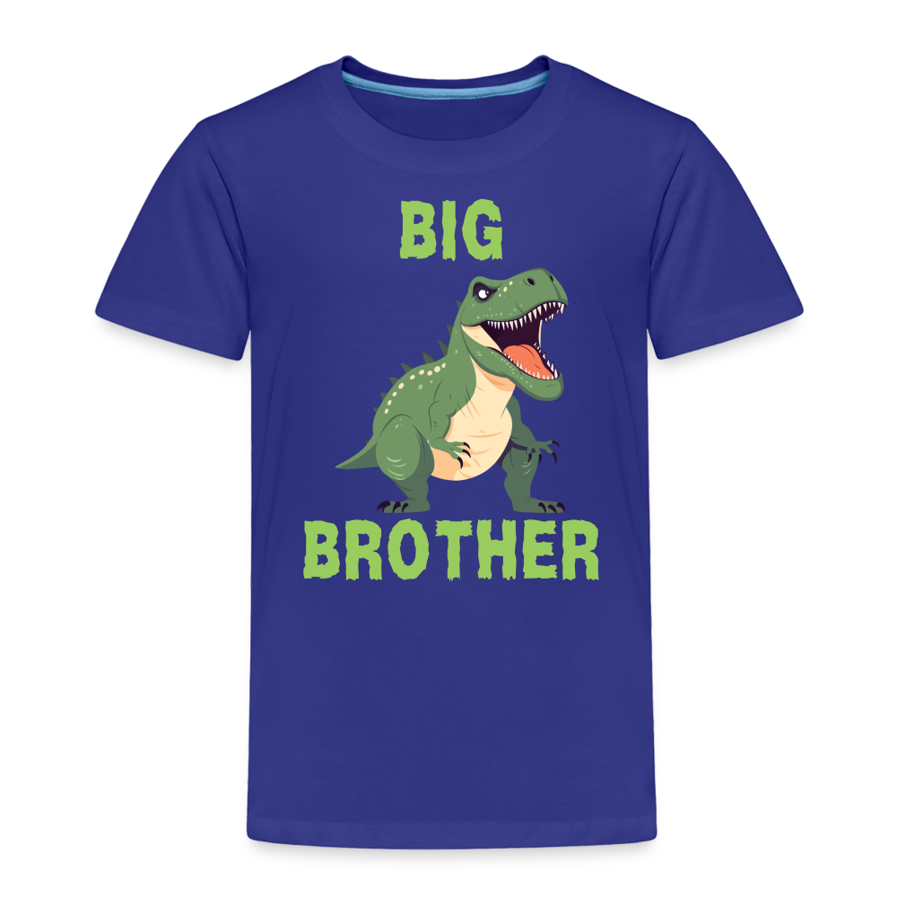 Toddler Big Brother T-Rex Dinosaur T-Shirt - royal blue