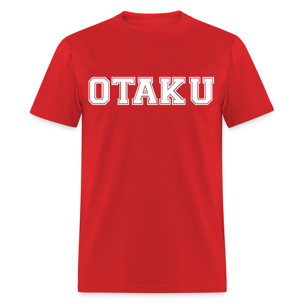 Otaku Bold Anime Premium Unisex T-Shirt - red