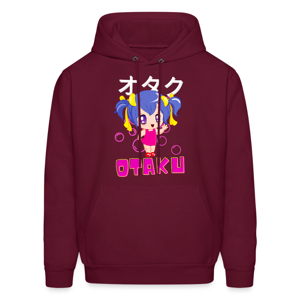 Otaku English Japanese Anime Fan Girl Premium Unisex Hoodie Sweatshirt - burgundy