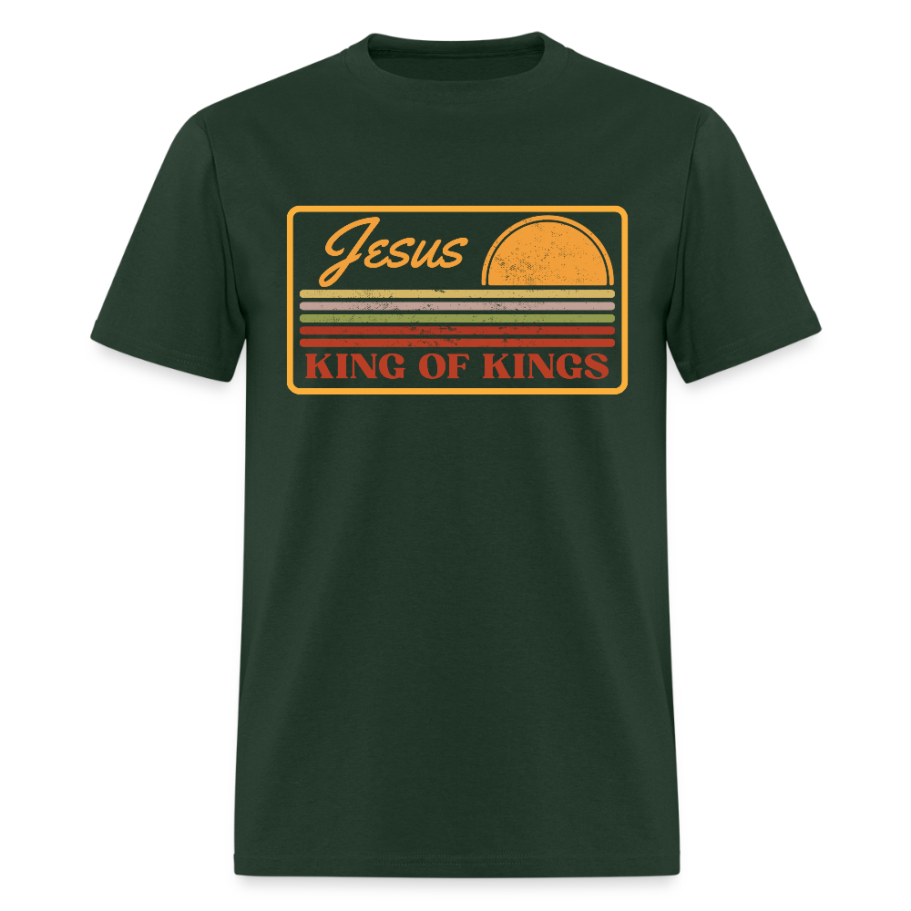 Jesus King of Kings Christian Unisex Classic T-Shirt - forest green