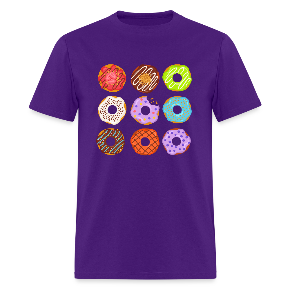 Nine Donuts Funny Unisex T-Shirt - purple