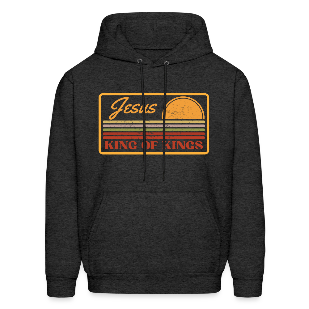 Jesus King of Kings Christian Unisex Hoodie Sweatshirt - charcoal grey