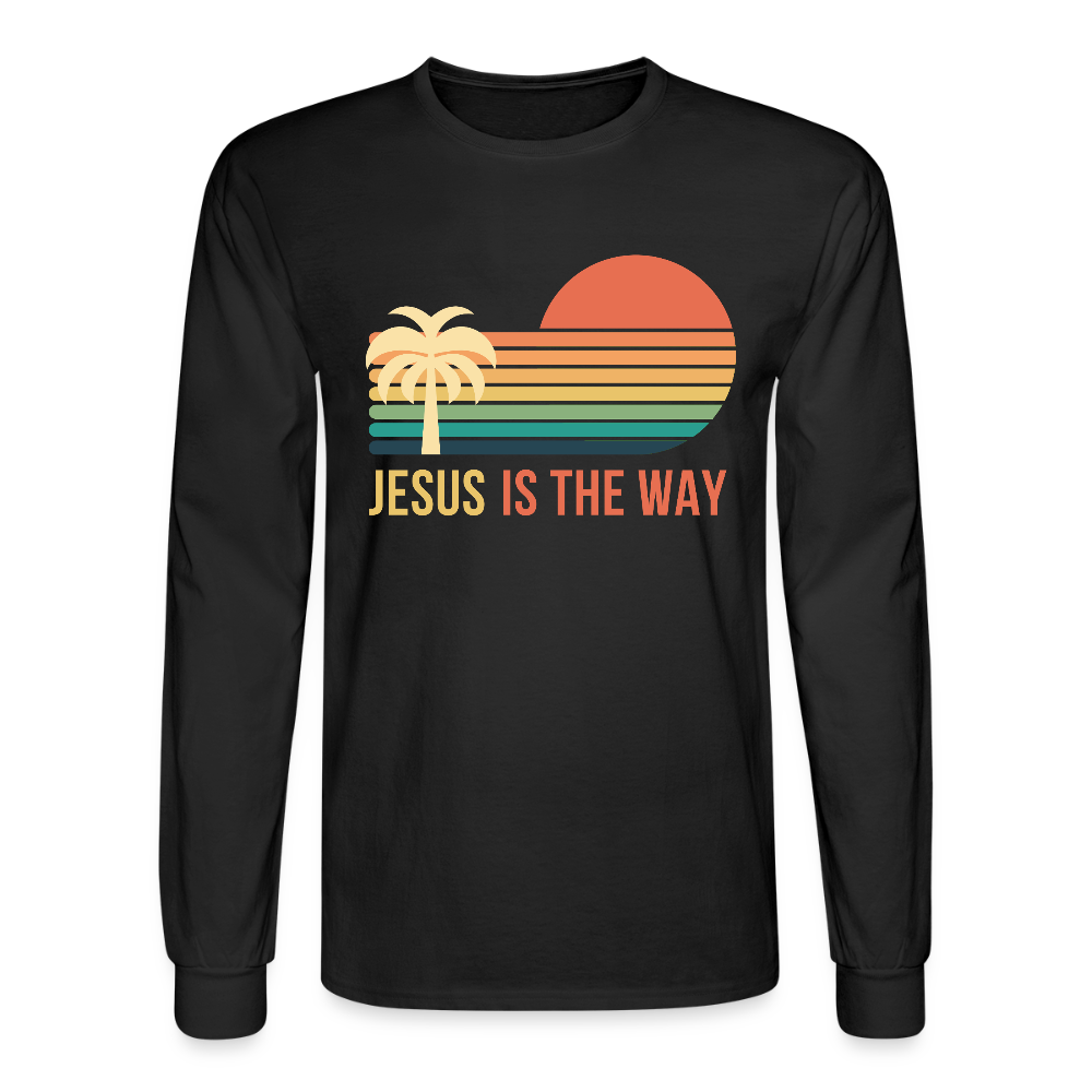 Jesus is the Way Christian Unisex Long Sleeve T-Shirt - black