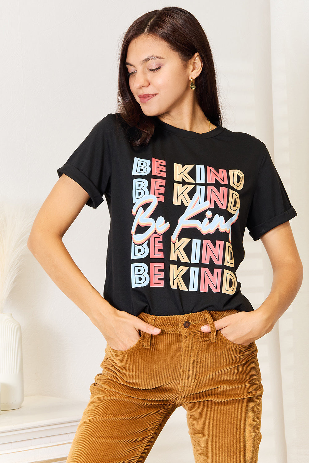 Be Kind Black Graphic Tee