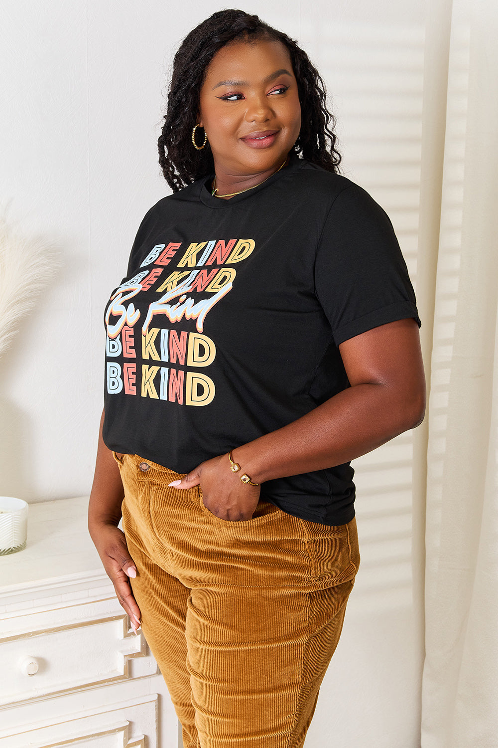 Be Kind Black Graphic Tee