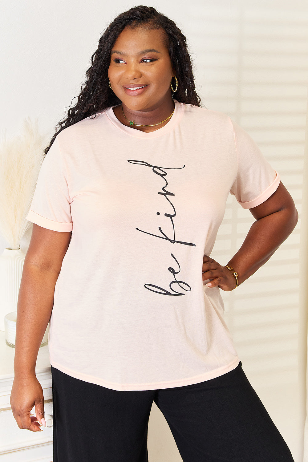 Be Kind Watermelon Pink Graphic Tee