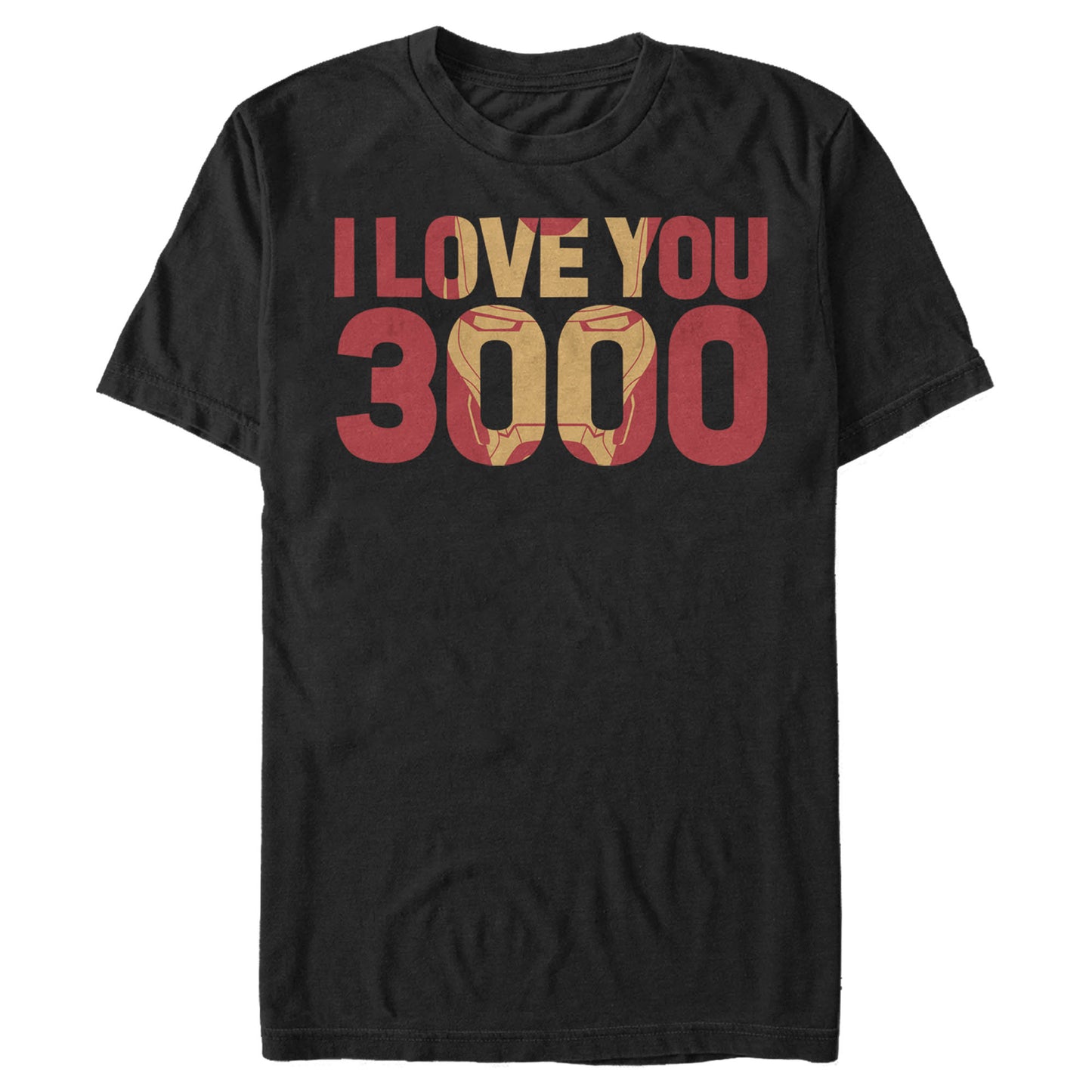 Marvel The Avengers: Endgame Iron Man I Love You 3000 Adult Black Unisex T-Shirt