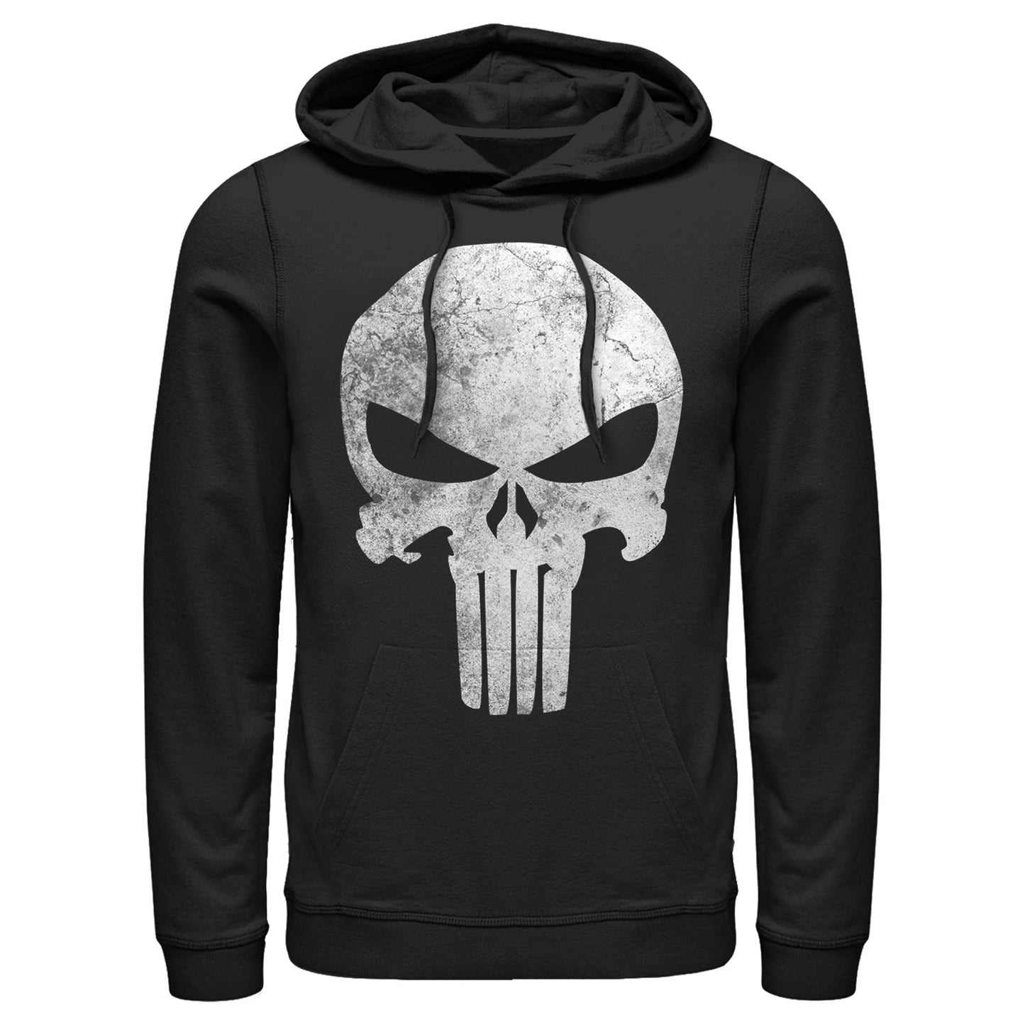 Marvel The Punisher Retro Skull Symbol Adult Black Unisex Hoodie Sweatshirt