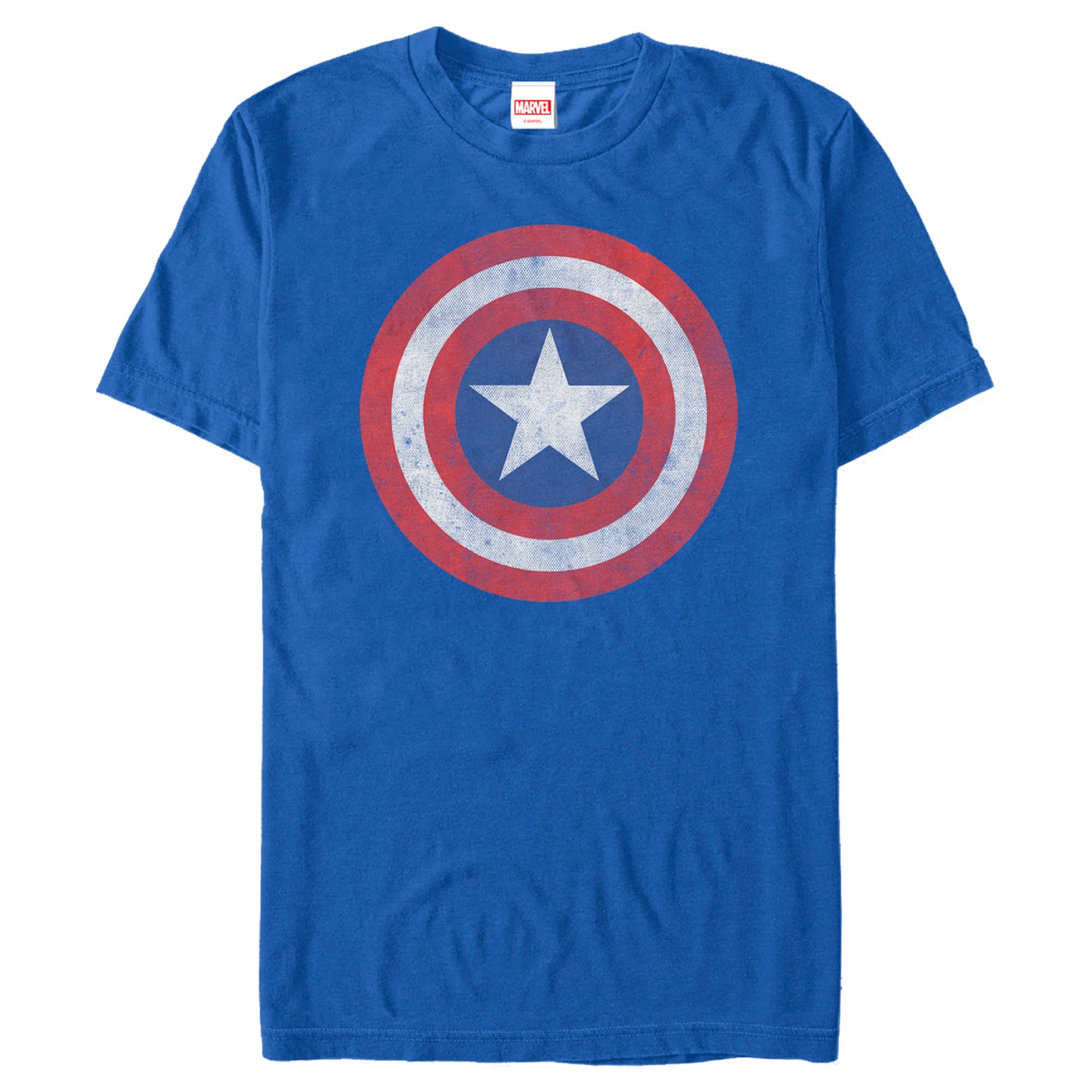 Marvel Captain America Classic Shield Blue Adult Unisex T-Shirt