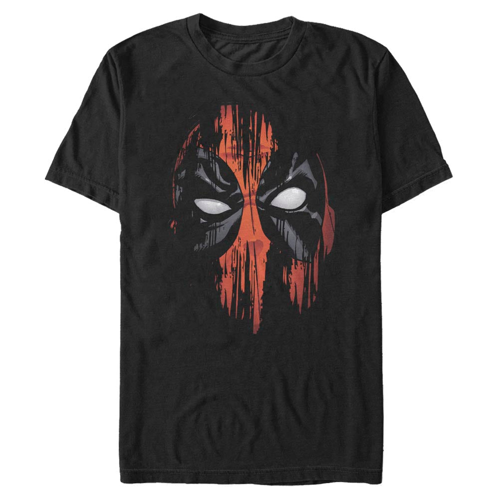 Marvel Deadpool Faded Mask Adult Black Unisex T-Shirt
