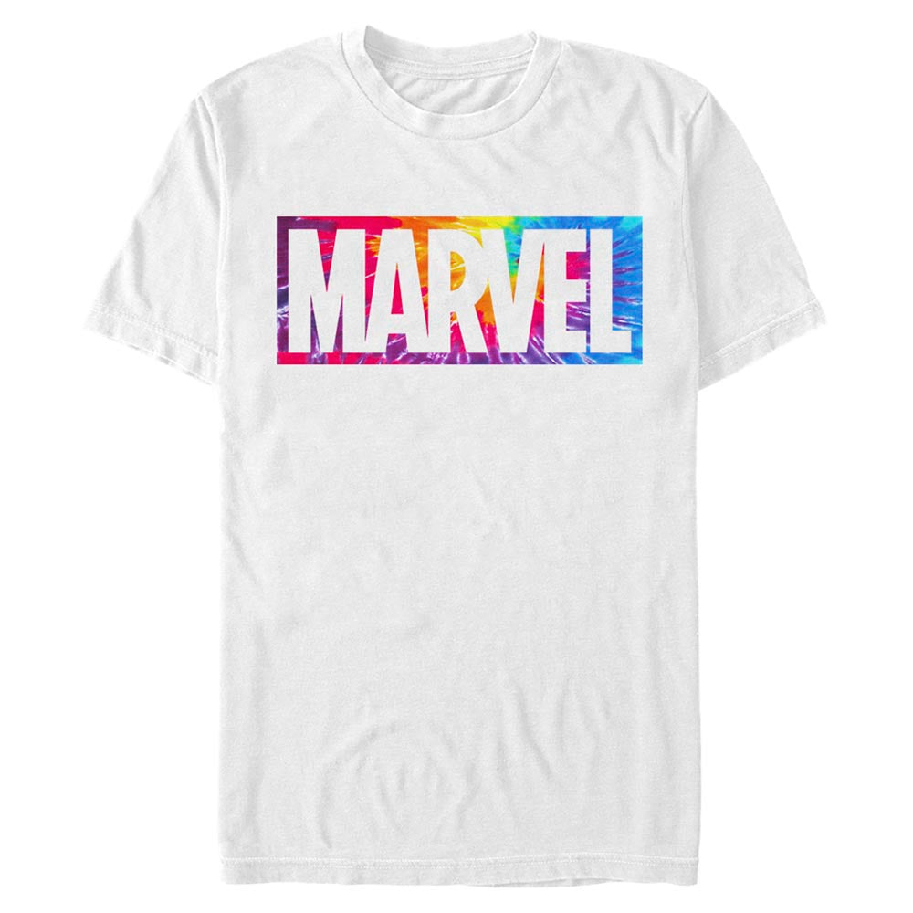 Marvel Classic Tie-Dye Logo Adult White Unisex T-Shirt