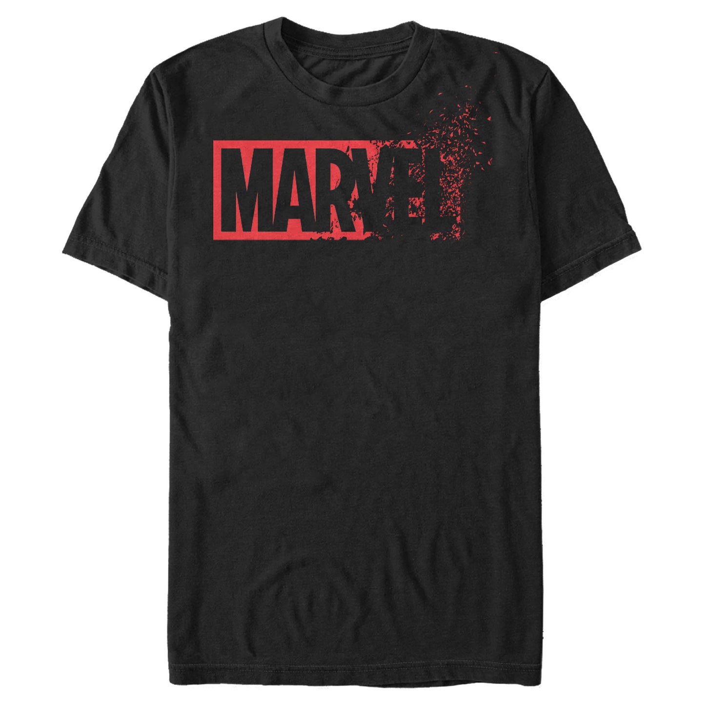 Marvel Disappearing Logo Adult Black Unisex T-Shirt