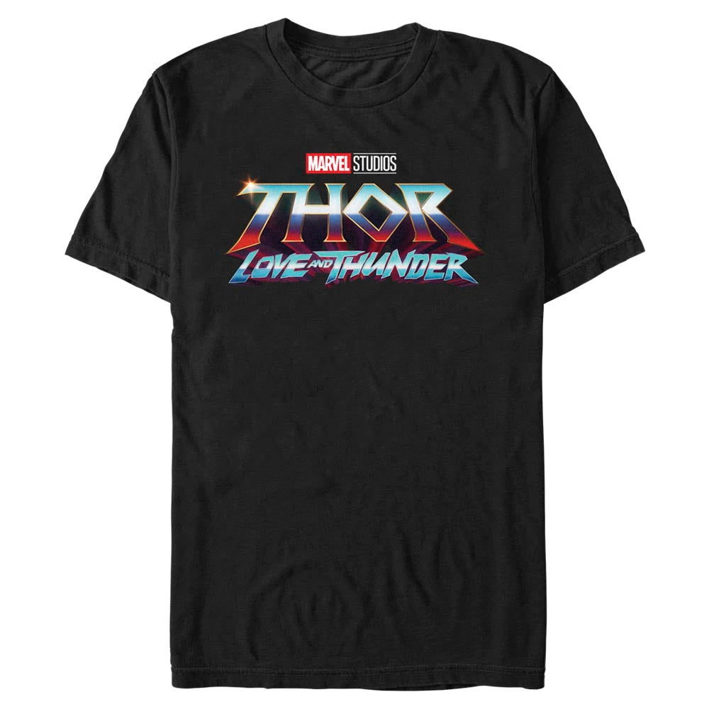 Marvel Thor Love and Thunder Logo Adult Black Unisex T-Shirt