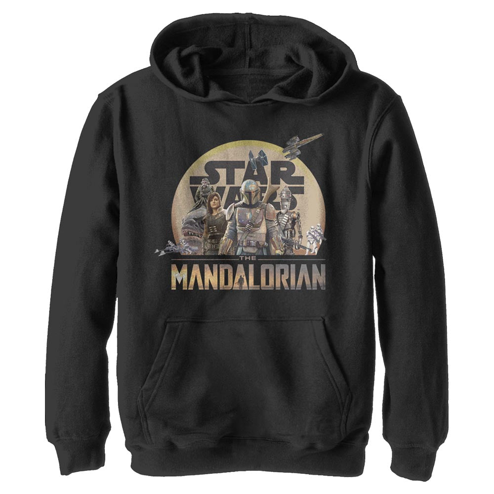 Star Wars: The Mandalorian Character Collage Kid's Hoodie Sweatshirt