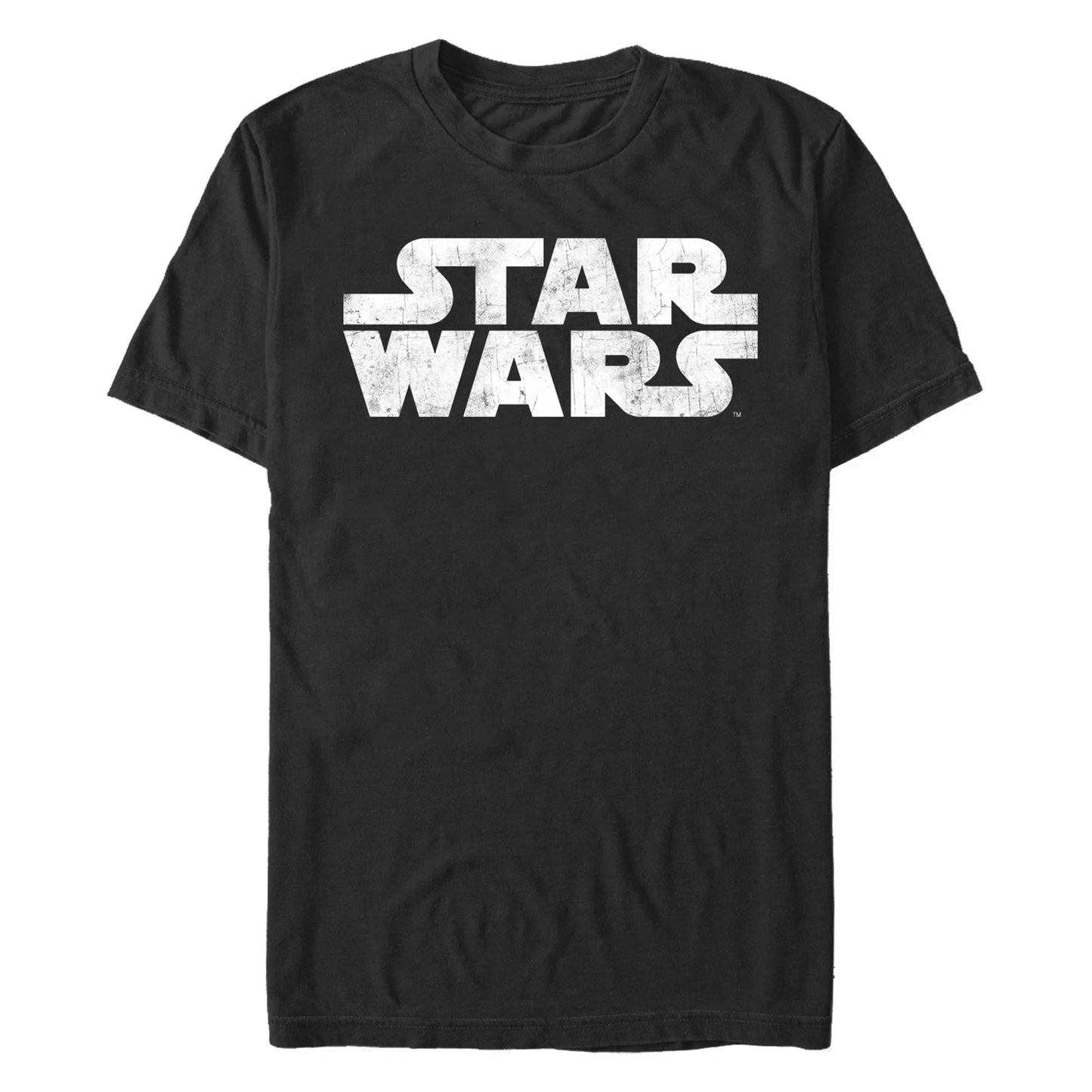 Star Wars Distressed Simple Logo Black Unisex T-Shirt