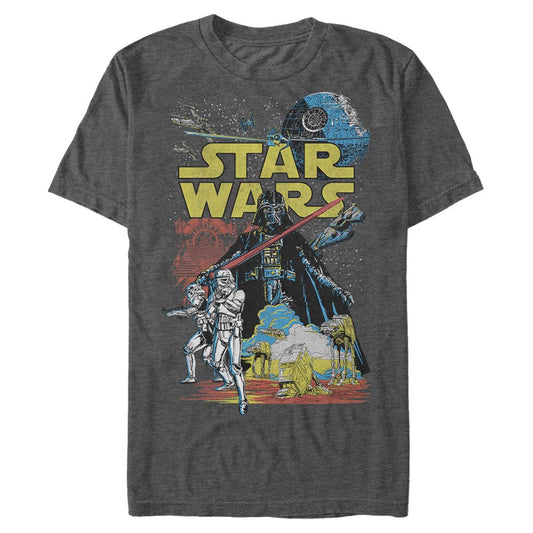 Star Wars Classic Galactic Battle Unisex T-Shirt Charcoal