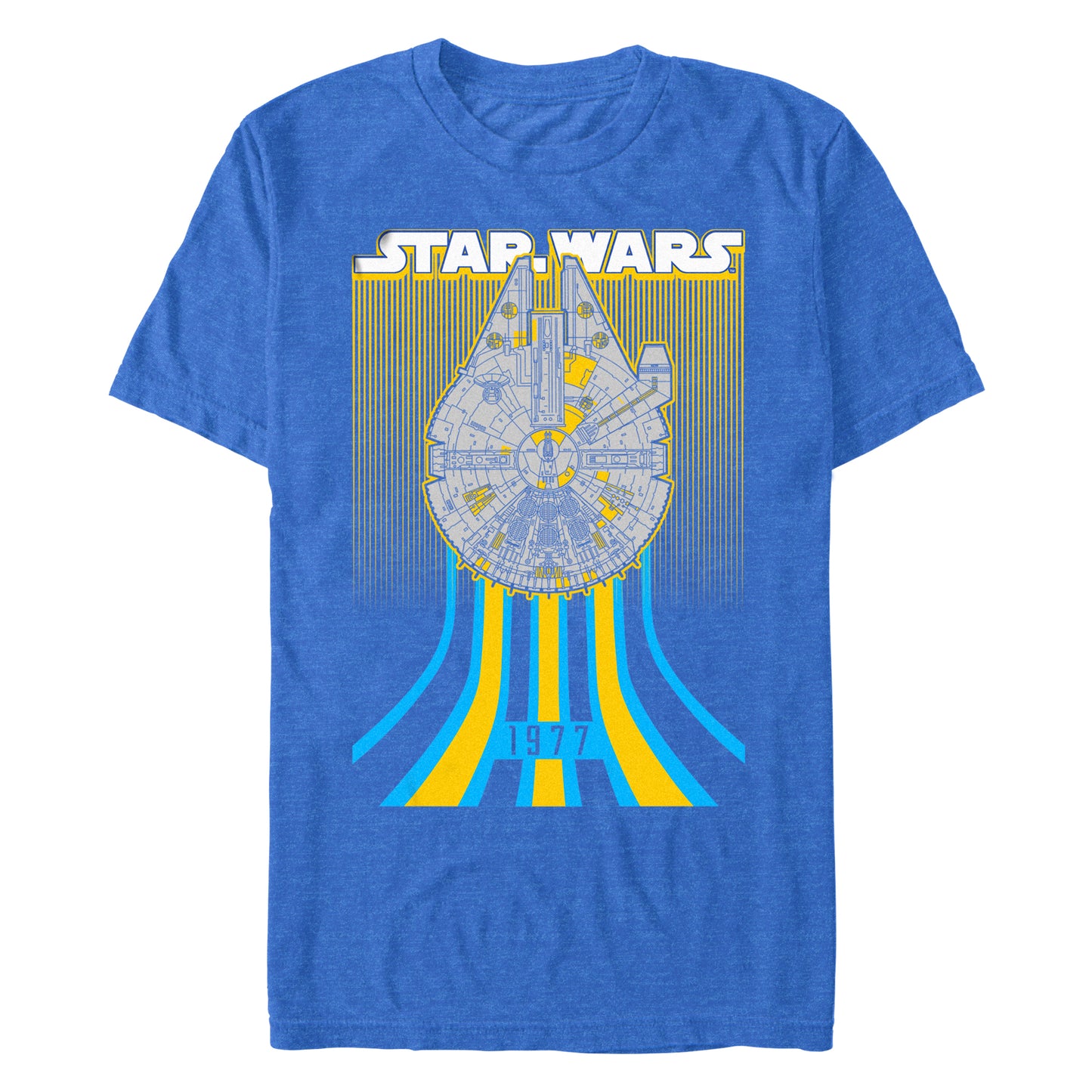 Star Wars Classic Millennium Falcon 1977 Royal Heather Unisex T-Shirt