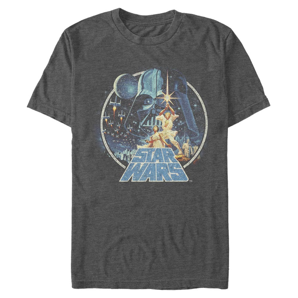 Star Wars Vintage Classic Charcoal Heather Unisex T-Shirt