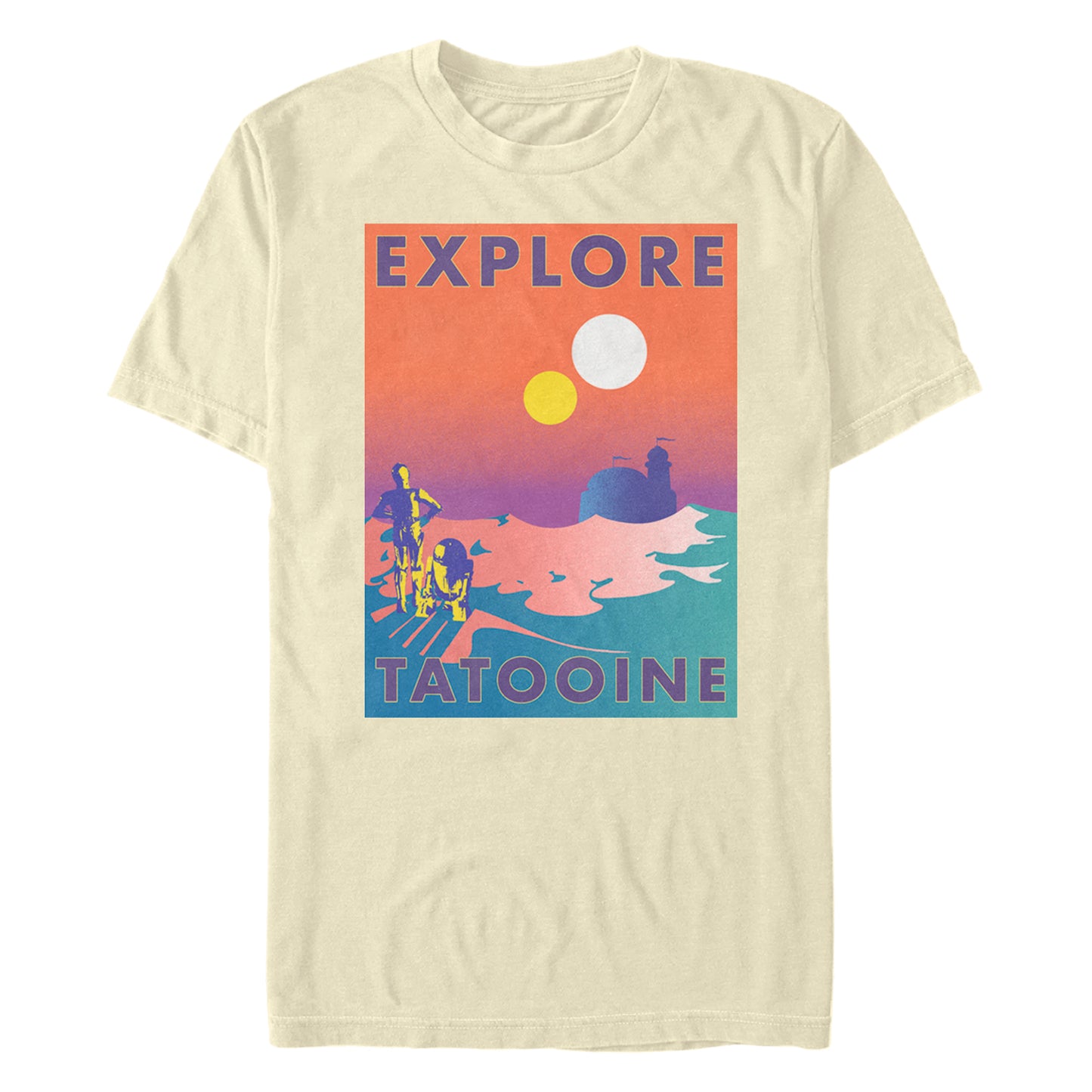 Star Wars Explore Tatooine Poster Natural Unisex T-Shirt