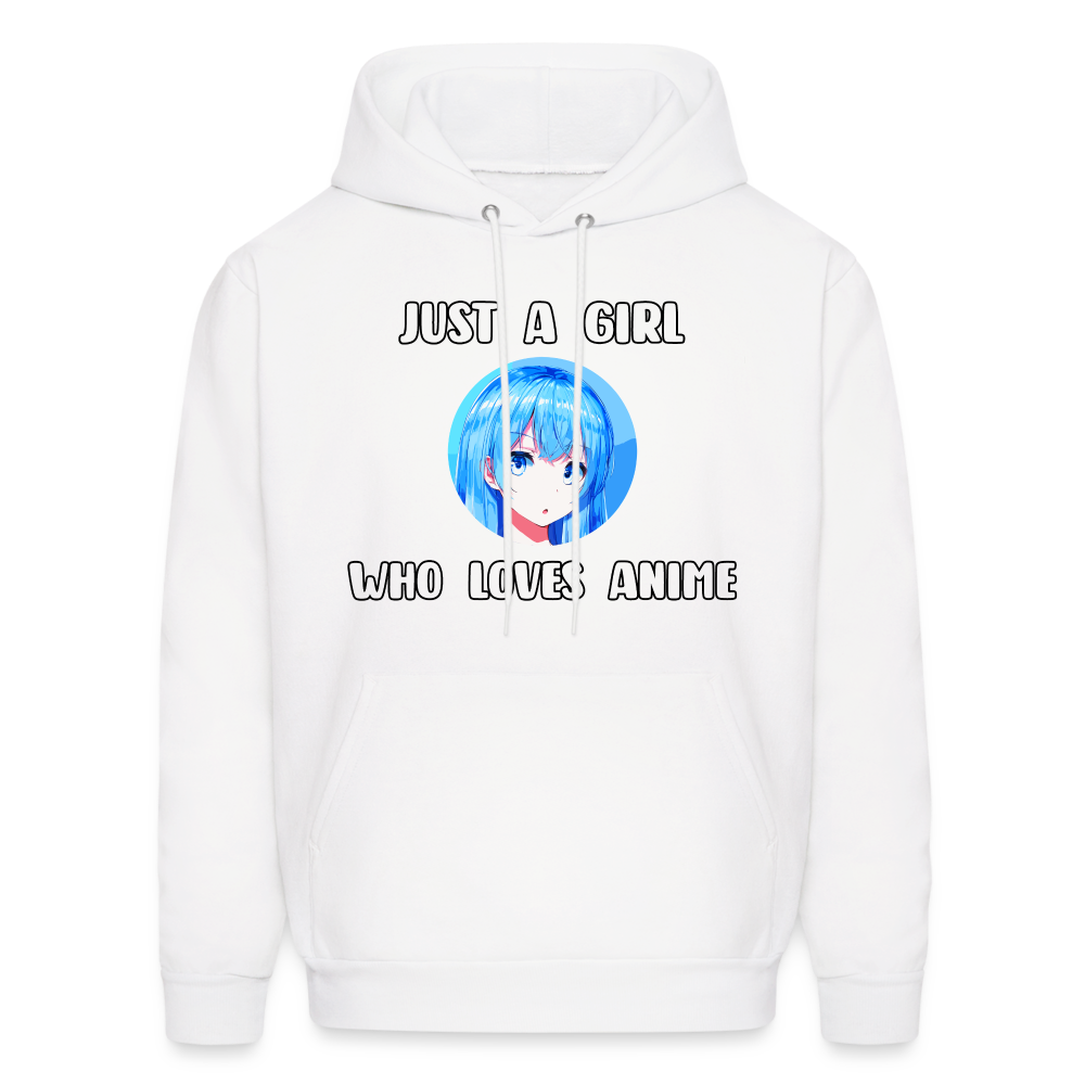 Just A Girl Who Loves Anime Lover Hoodie - white