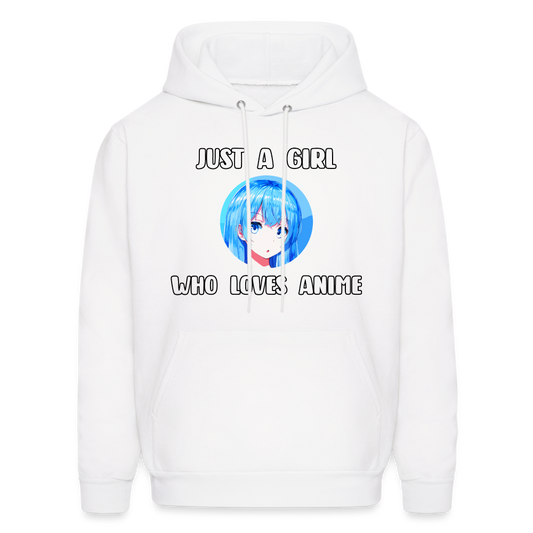 Just A Girl Who Loves Anime Lover Hoodie - white