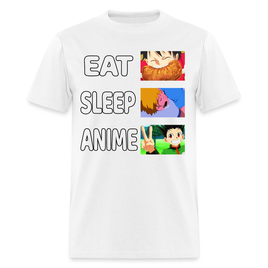 Eat Sleep Anime Lover Unisex T-Shirt - white