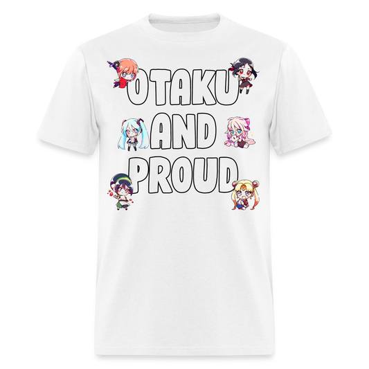 Otaku And Proud Anime Lover Unisex T-Shirt - white