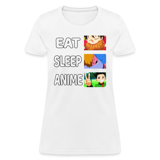 Eat Sleep Anime Lover Women's T-Shirt - white