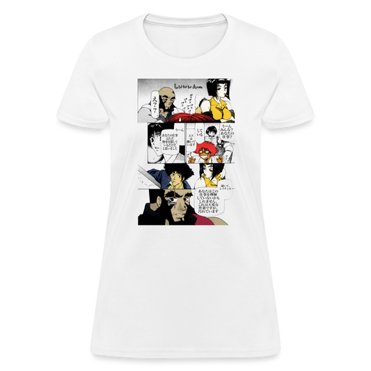 The Swordfish II Premium Cowboy Bebop Women's Manga Anime T-Shirt - white