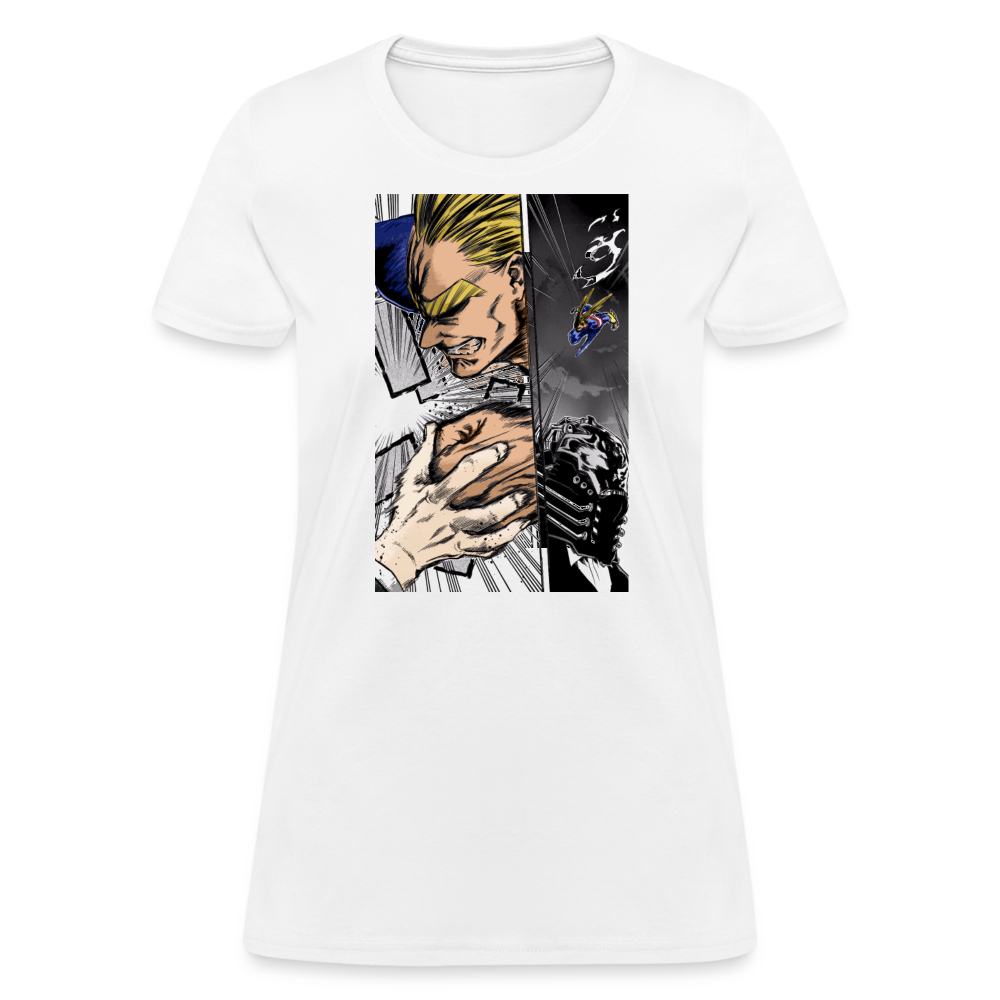All For One Vs All Might Premium My Hero Academia Women's Manga Anime T-Shirt - white