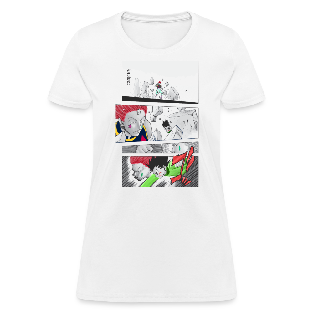 Gon vs Hisoka Premium Hunter x Hunter Women's Manga Anime T-Shirt - white