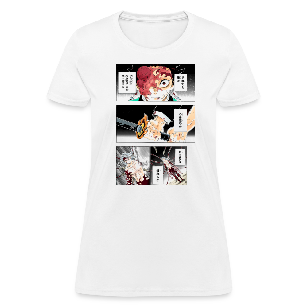 Tanjiro vs Muzan Premium Demon Slayer Manga Anime T-Shirt - white