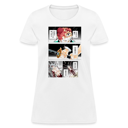 Tanjiro vs Muzan Premium Demon Slayer Manga Anime T-Shirt - white