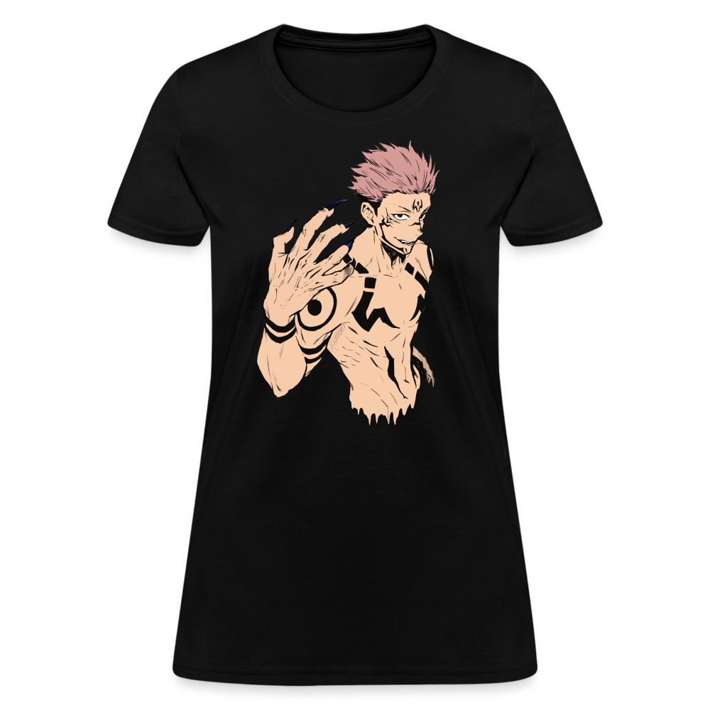 Sukuna Drip Premium Jujutsu Kaisen Women's Anime T-Shirt - black