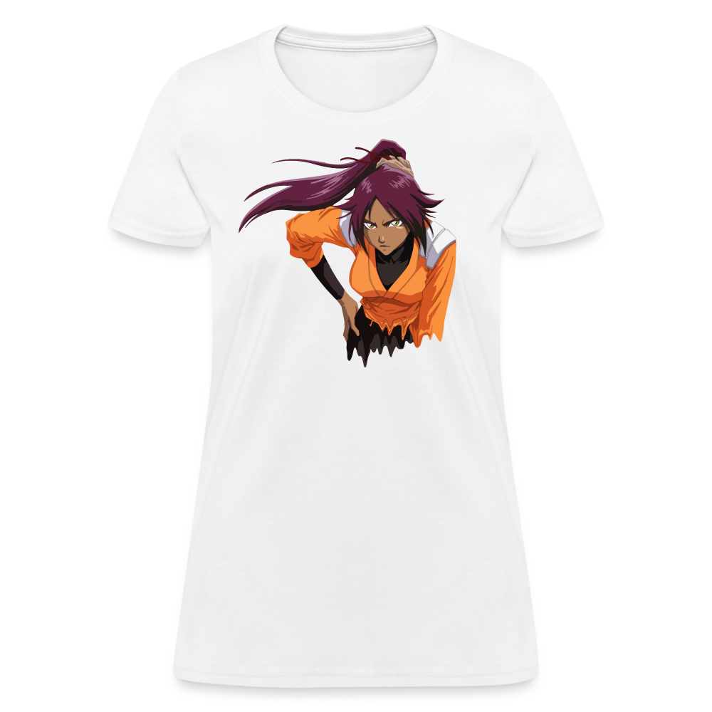 Yoruichi Drip Premium Bleach Women's Anime T-Shirt - white