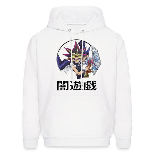 Dark Yugi Yu-Gi-Oh! Katakana Anime Hoodie Sweatshirt - white
