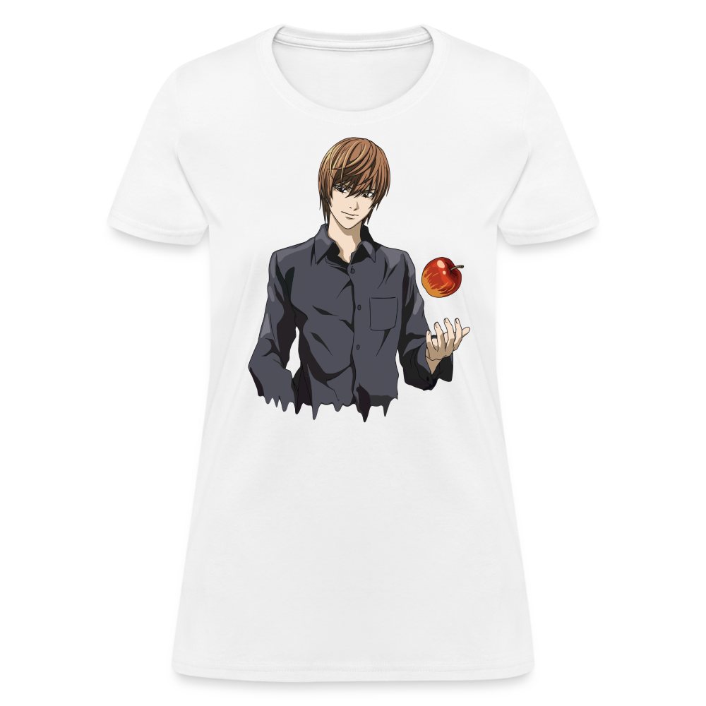 Light Yagami Drip Premium Death Note Women's Anime T-Shirt - white