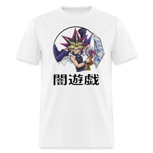 Dark Yugi Yu-Gi-Oh! Katakana Anime T-Shirt - white