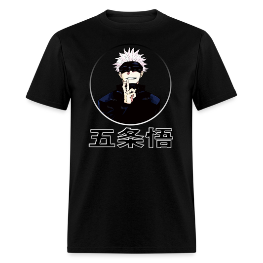 Satoru Gojo Katakana Anime T-Shirt - black
