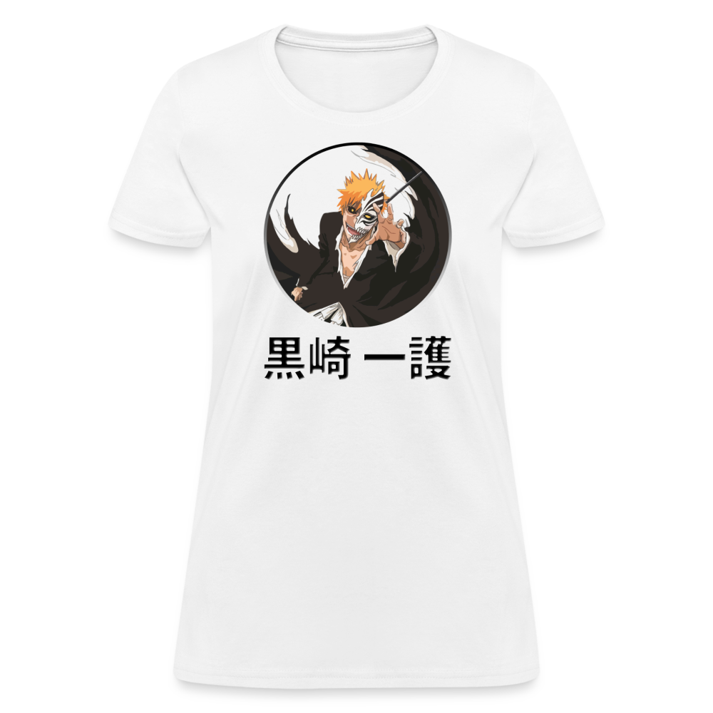 Ichigo Bleach Katakana Women's Anime T-Shirt - white