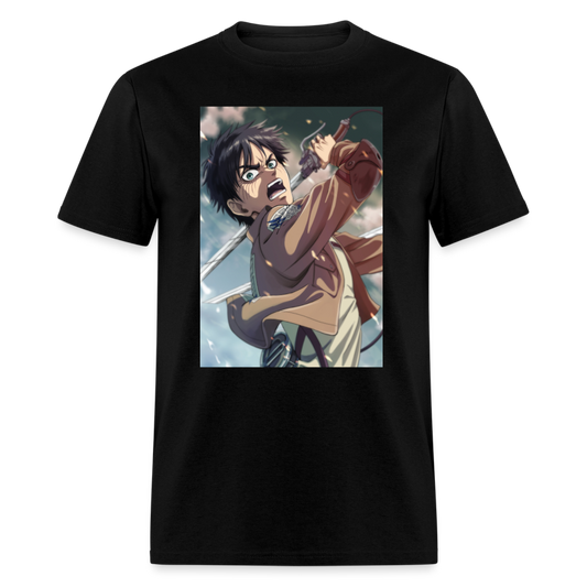 Eren Yeager Attack On Titan Anime T-Shirt - black