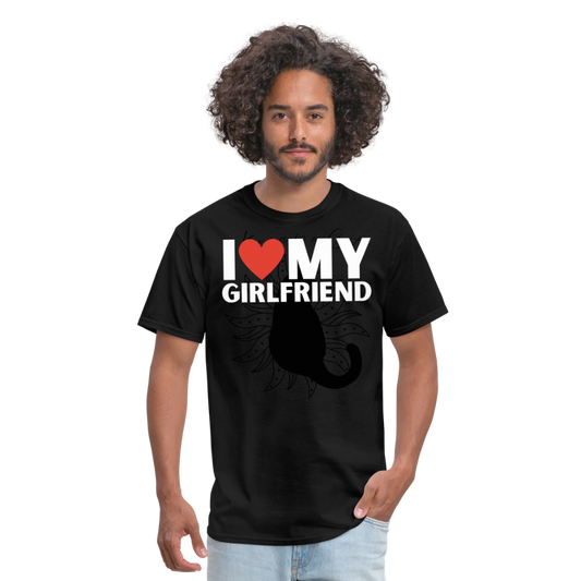 I Love My Girlfriend Unisex Classic T-Shirt - black