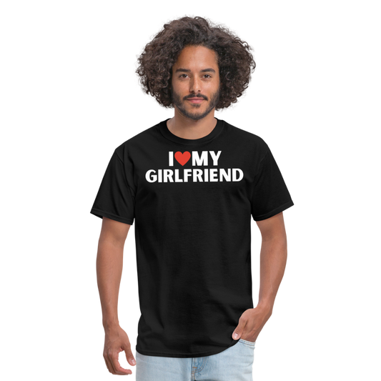 I Love My Girlfriend Original Unisex Classic T-Shirt - black