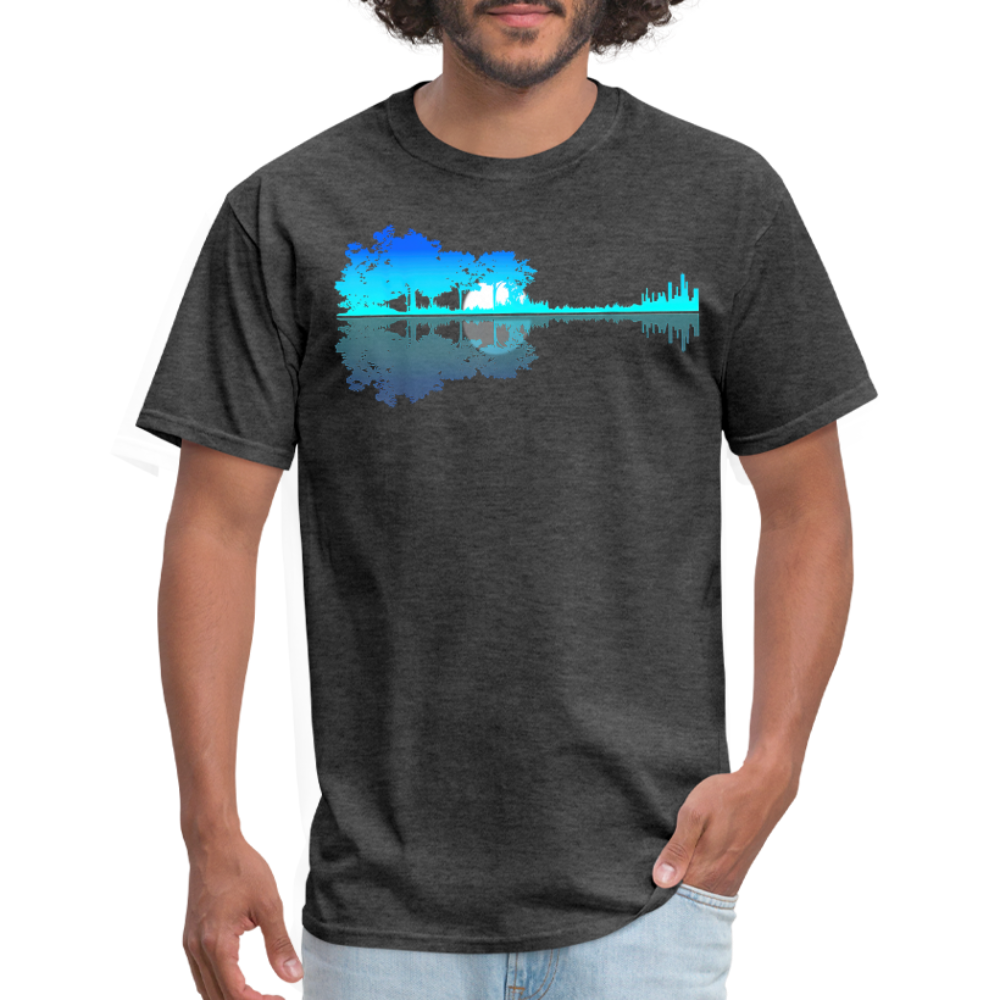 Guitar Lake Shadow Musician Graphic Tee Unisex Classic T-Shirt - heather black