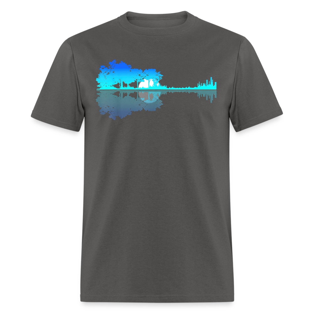 Guitar Lake Shadow Musician Graphic Tee Unisex Classic T-Shirt - charcoal