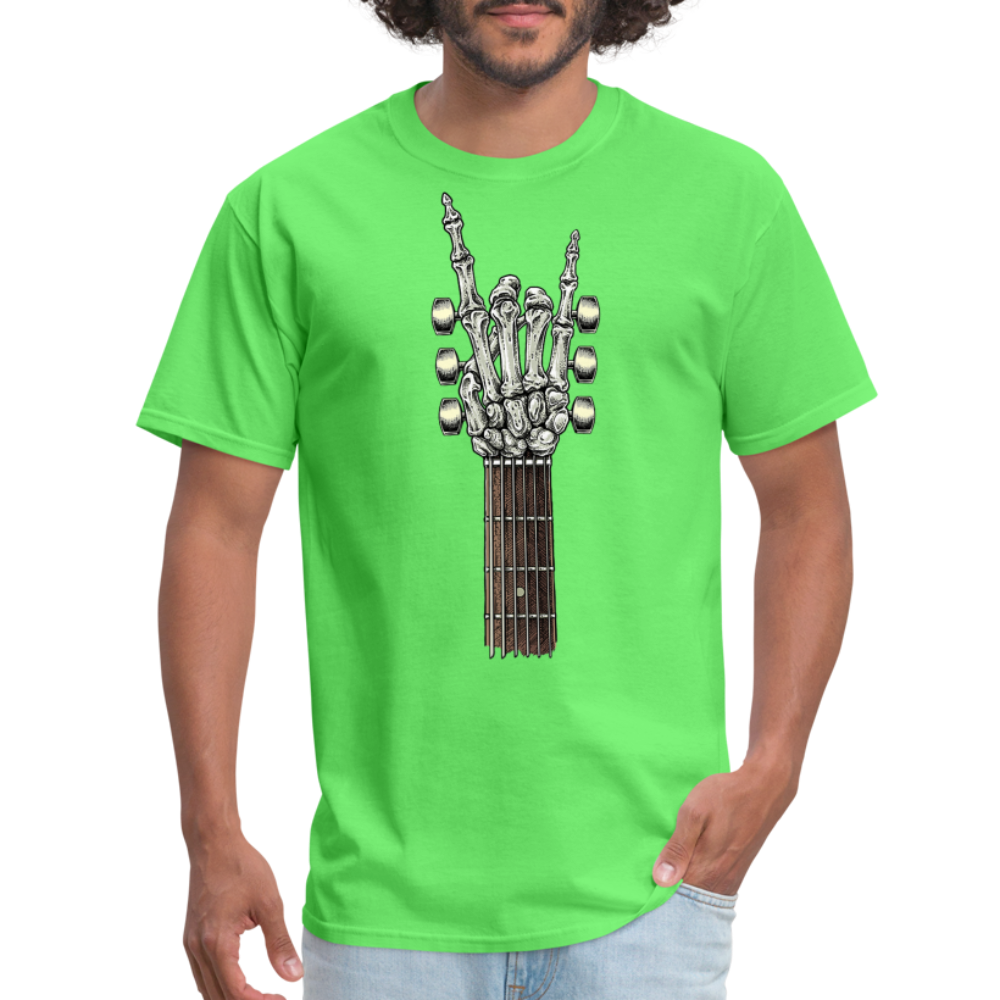 Rock On Guitar Neck Skeleton Hand Rock & Roll Graphic Tee Unisex Classic T-Shirt - kiwi